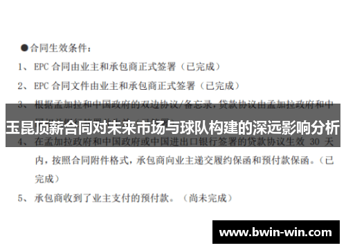 玉昆顶薪合同对未来市场与球队构建的深远影响分析